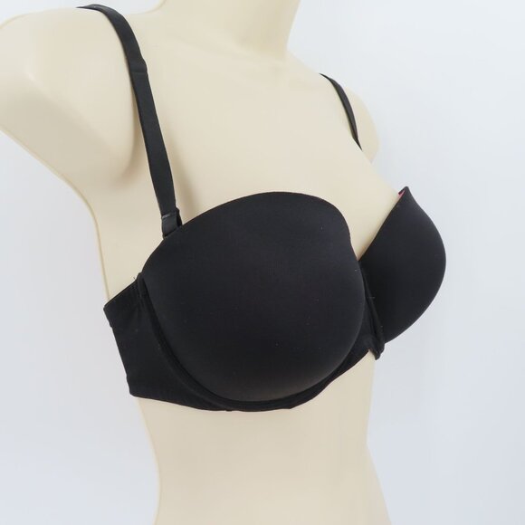PINK Victorias Secret 32DD Wear Everywhere Multiway Push Up Black Bra Underwire - Picture 2 of 15